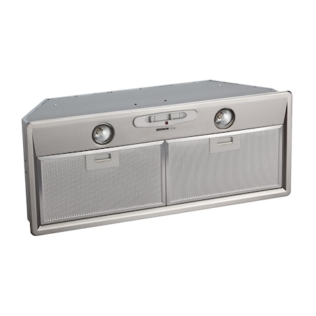 Broan-Nutone 27-9/16-in. Custom Power Pack Range Hood Insert with 400 CFM Interior Blower and Halogen Lighting RMP17004